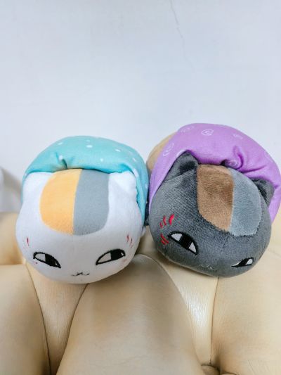 夏目友人帐 猫咪老师和黑猫 出行毛绒玩偶