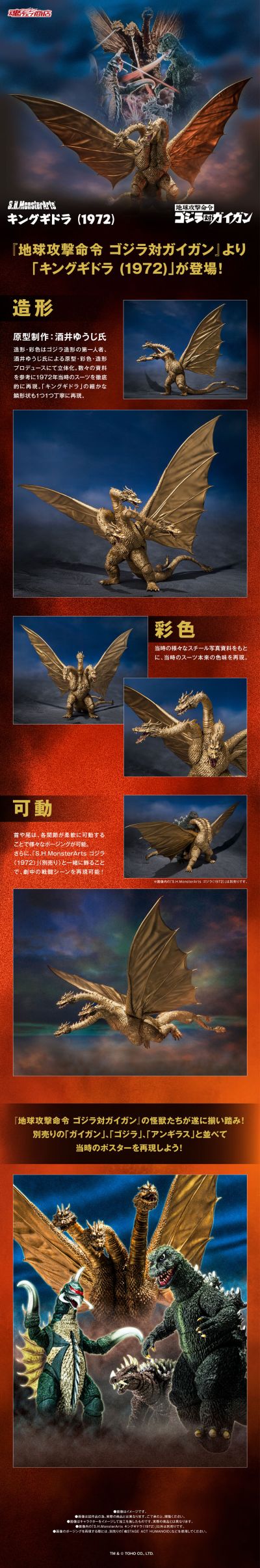 S.H.MonsterArts  王者基多拉（1972）