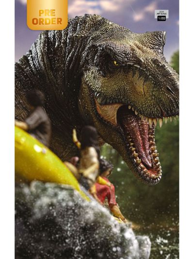 霸王龙雕像河流场景 - 侏罗纪世界：重生 - 半身艺术系列 1/20比例模型