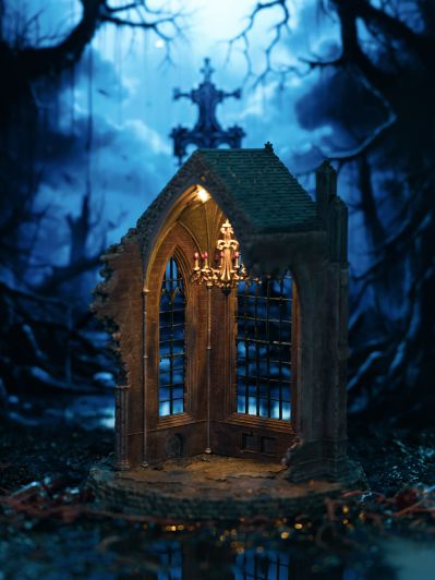 迷你废墟修道院夜灯