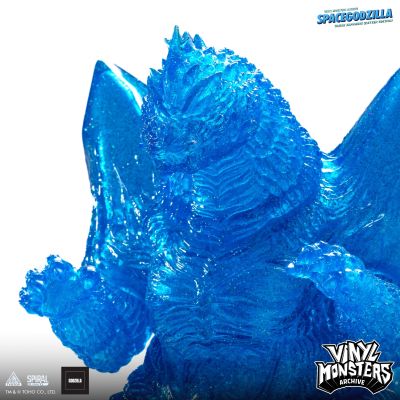软胶怪兽档案 空间哥斯拉 透明蓝宝石闪粉版