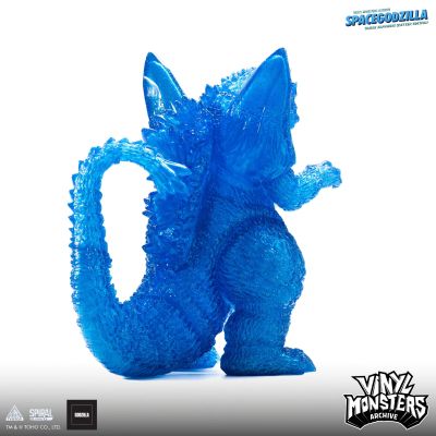 软胶怪兽档案 空间哥斯拉 透明蓝宝石闪粉版