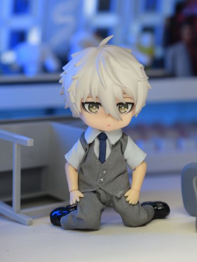 粘土人服装套装 灰色西装