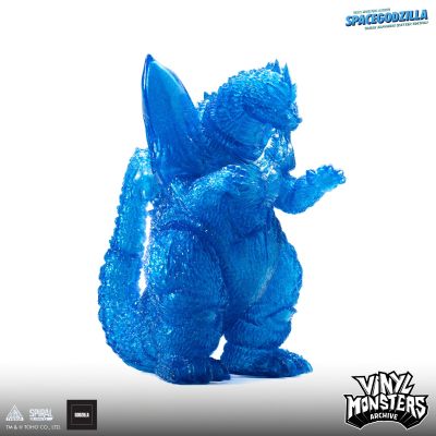 软胶怪兽档案 空间哥斯拉 透明蓝宝石闪粉版