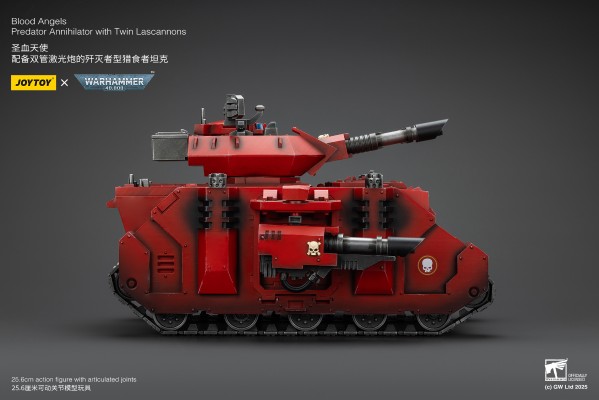 战锤40000 圣血天使 配备双管激光炮的歼灭者型猎食者坦克