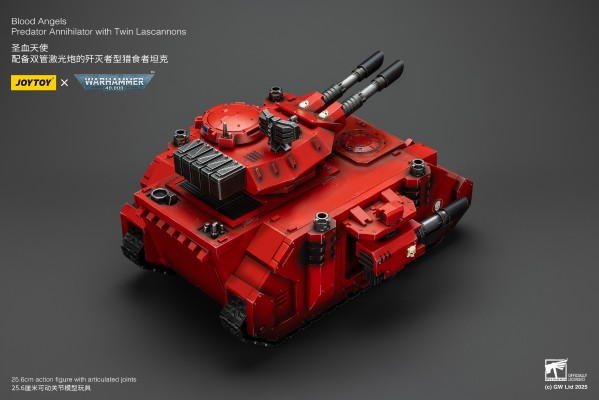 战锤40000 圣血天使 配备双管激光炮的歼灭者型猎食者坦克