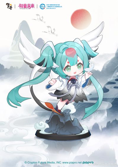 初音未来 羽洛华音 Q版手办