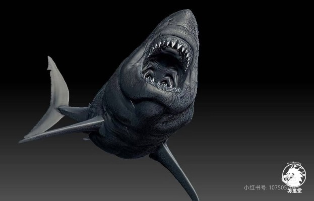 1/18比例大白鲨PVC手办