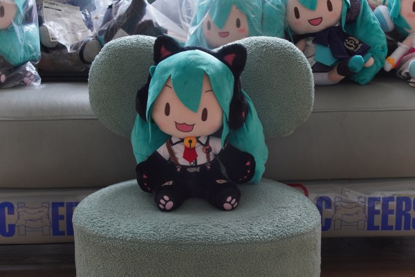 超大毛绒玩偶  初音未来歌姬计划街机版 未来之音 初音未来 猫咪款