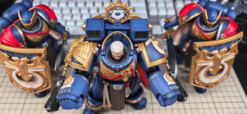 战锤40000：星际战士 极限战士 马尔纽斯·卡尔加，战团长 配备MKⅩ格拉维斯装甲和奥特拉马拳套