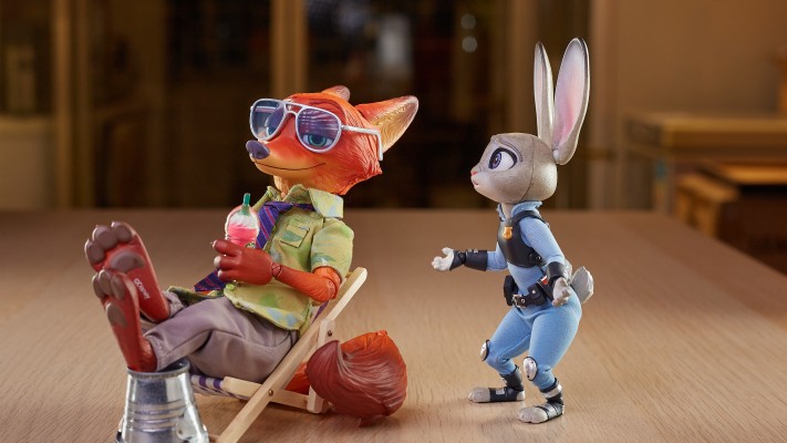 《疯狂动物城》朱迪与尼克 布衣可动人偶套组