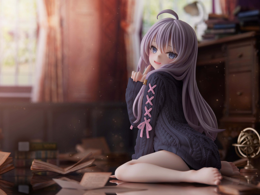 伊蕾娜 针织连衣裙 重涂紫色