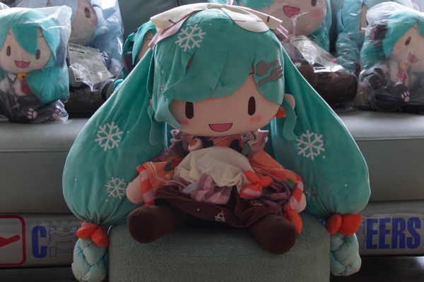 超大毛绒玩偶  初音未来歌姬计划街机版 未来之音 初音未来 猫咪款