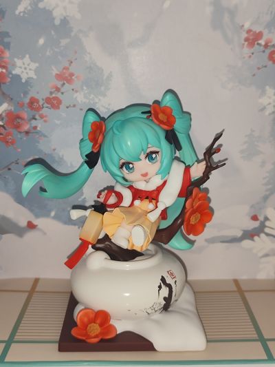 初音未来 Q版手办 雪映红梅