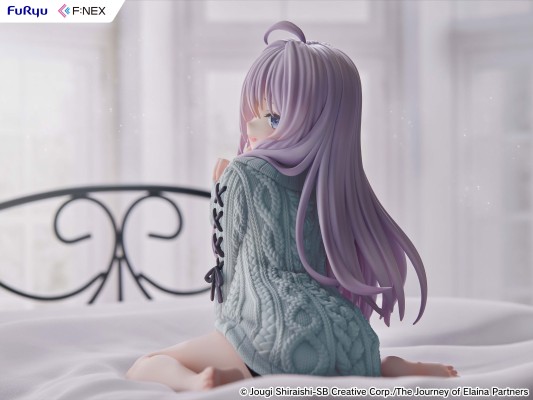 伊蕾娜 针织连衣裙 重涂蓝色