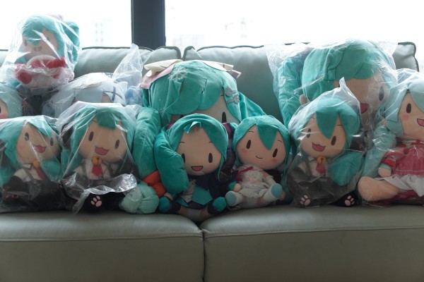 超大毛绒玩偶  初音未来歌姬计划街机版 未来之音 初音未来 猫咪款