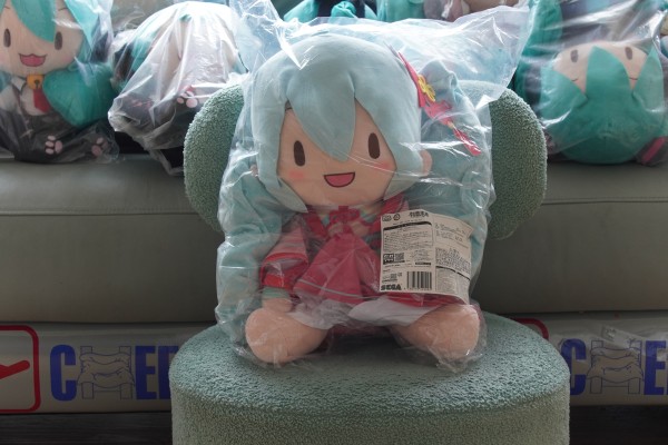 超大毛绒玩偶  初音未来歌姬计划街机版 未来之音 初音未来 猫咪款