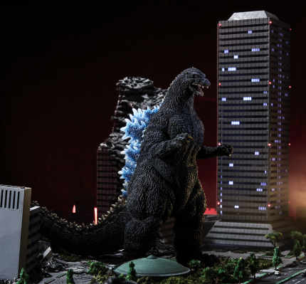 17cm哥斯拉1989大阪进击ver. 两种背鳍套装