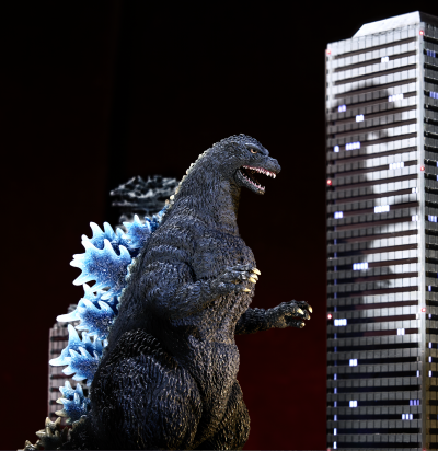 17cm哥斯拉1989大阪进击ver. 两种背鳍套装