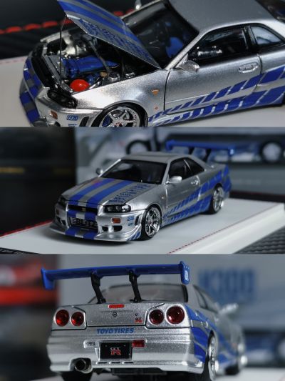 电影设备 No.WS-02 1/24 速度与激情 日产R34 Skyline GT-R