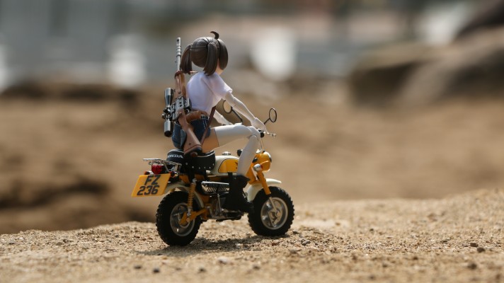 1/12 完成品摩托车 本田 猴子摩托车 等离子黄