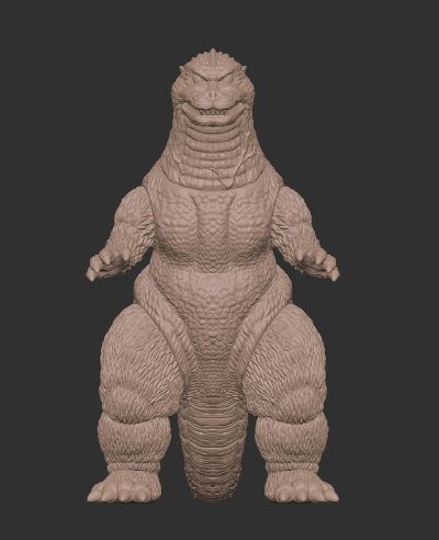 大复古软胶系列 哥斯拉（1995）燃烧透明版