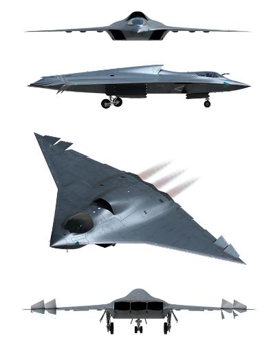 中国 南六代战机（验证型） 拼装模型