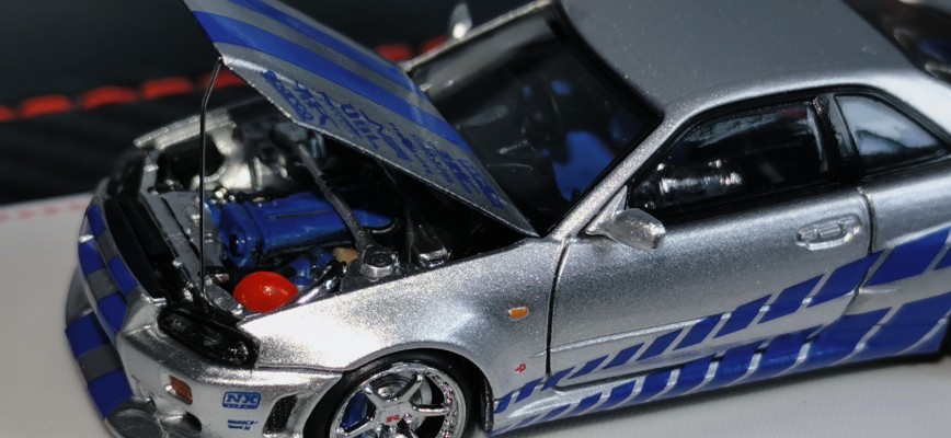 电影设备 No.WS-02 1/24 速度与激情 日产R34 Skyline GT-R