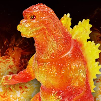 大复古软胶系列 哥斯拉（1995）燃烧透明版