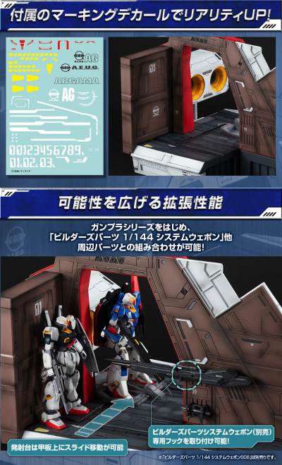 名场景还原系列 机动战士Z高达 1/144 HGUC专用 亚加玛弹射甲板