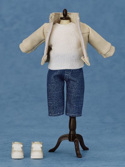 粘土娃 服装套组 皮衣夹克（黑色／象牙色）