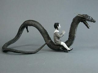 大怪兽系列 奥特Q编 怪龙与乙姫 黑白色版