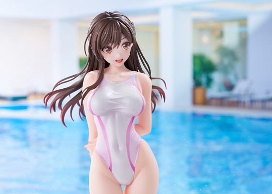 租借女友 水原千鹤 桃色线条竞技泳装