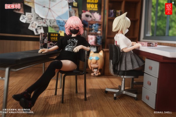 蜗之壳员工制服套装（黑/白五件套）