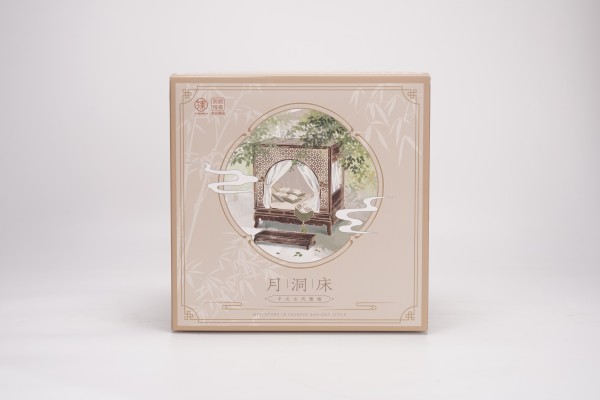 12分娃用月洞床微缩家具古风床