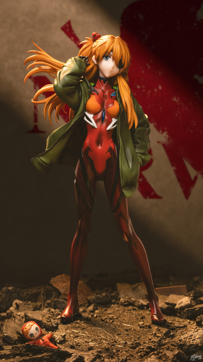 再拍一组帅气的香香，Alter外套明日香手办