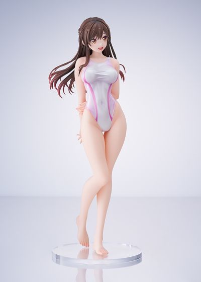 租借女友 水原千鹤 桃色线条竞技泳装