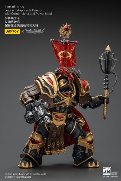 战锤系列 “荷鲁斯之乱” 荷鲁斯之子 铁骑执政官 配备复合热熔枪和动力锤