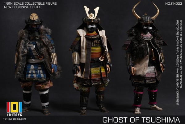 101TOYS 1/6 NO.KN023 新起点系列 GHOST OF TSUSHIMA 武士三人套装