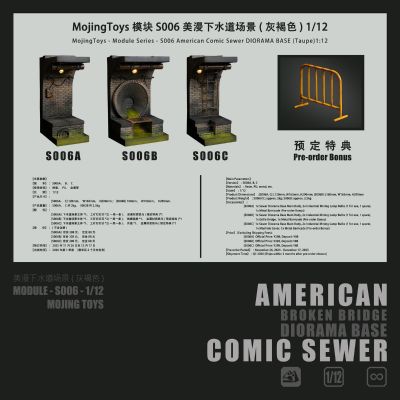 模块系列 S006 美漫下水道场景 灰褐色