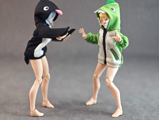 派对动物女孩 家居服 企鹅连帽衫