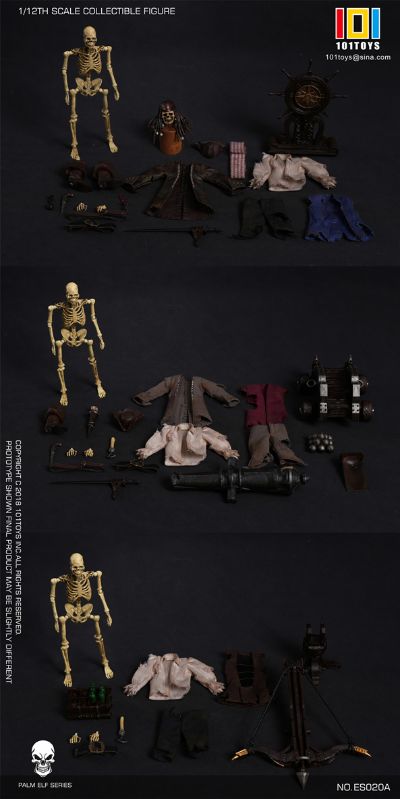 ES017A 掌上精灵系列 骷髅海盗杰克船长(做旧版）