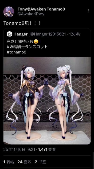 命运-冠位指定 妖精骑士兰斯洛特 旗袍 黑&白