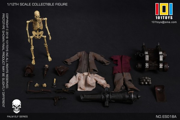 ES018A 掌上精灵系列 骷髅海盗铁钩船长(做旧版）