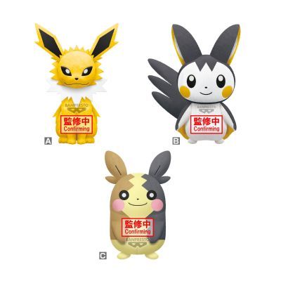 宝可梦毛绒玩偶 ～雷伊布・电飞鼠・莫鲁贝卡（满腹花纹）～（B款：电飞鼠）