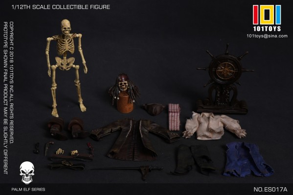 ES017A 掌上精灵系列 骷髅海盗杰克船长(做旧版）