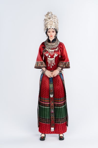 56个民族之 苗族 红色/蓝色