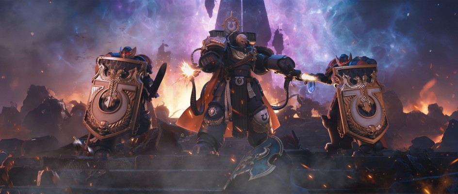 战锤40000：星际战士 极限战士 马尔纽斯·卡尔加，战团长 配备MKⅩ格拉维斯装甲和奥特拉马拳套