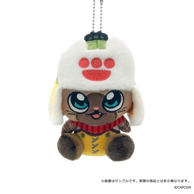 怪物猎人：荒野×大川buku 毛绒挂件 伙伴艾露猫 希望装备