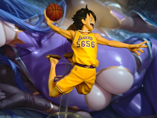 MASTER STARS PIECE 航海王×NBA  蒙奇·D·路飞 洛杉矶湖人队